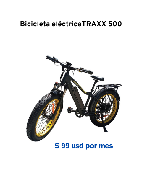 PLAN REPARTO- Bicicleta eléctrica Traxx 500